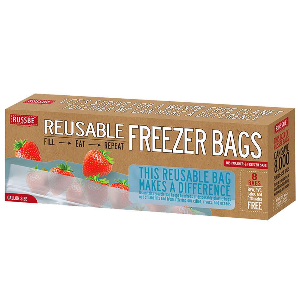 Russbe Reusable Freezer Gallon Bags 8 Pack by World Market