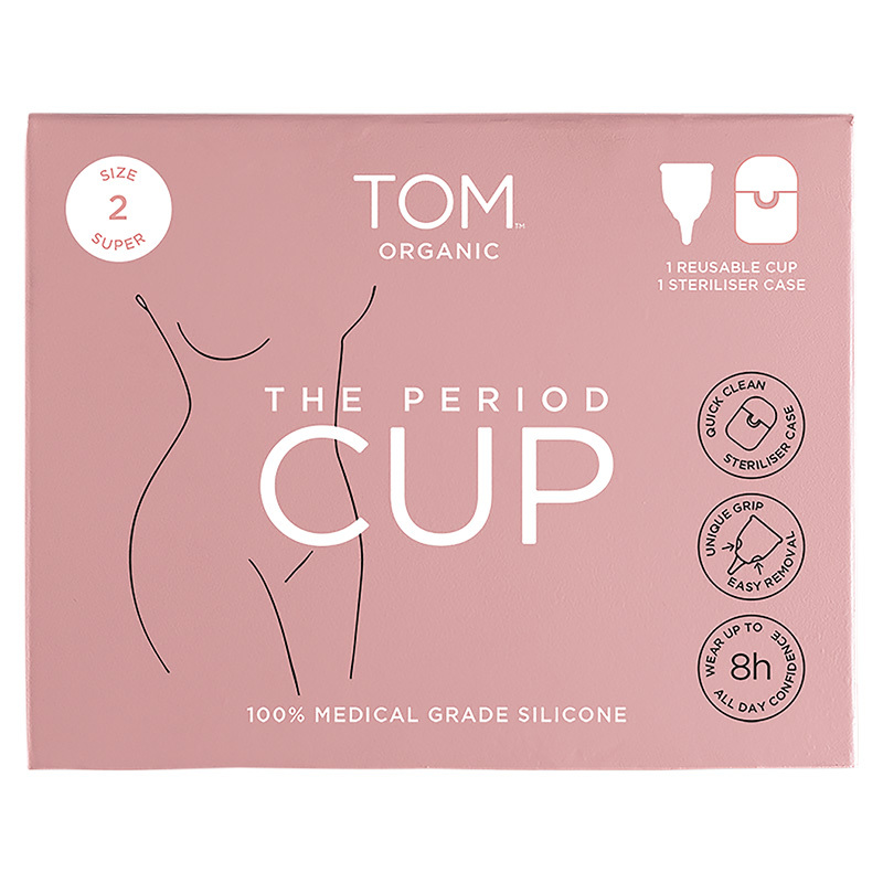 Buy TOM Organic The Period Cup Size 2 + Convenient Microwavable Steriliser  Case Online at Chemist Warehouse®