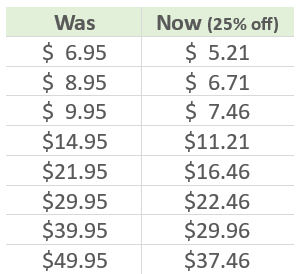 25% off caluculator