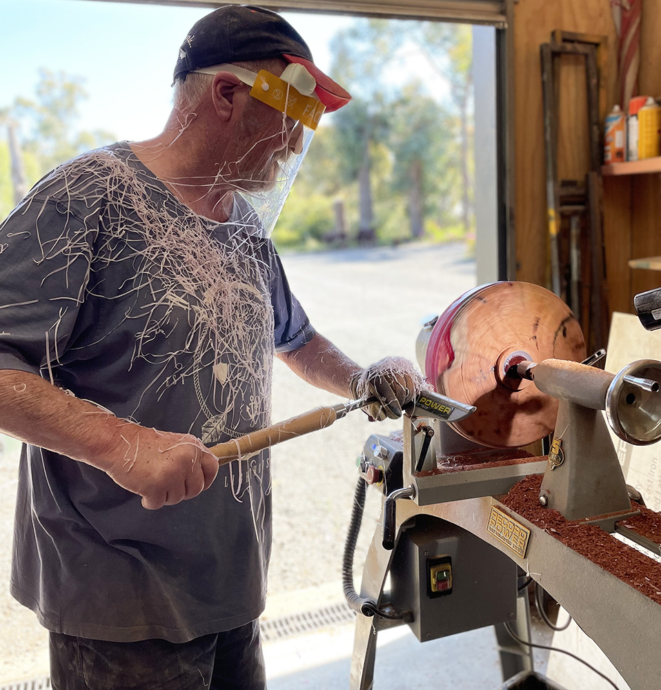 Artist at work in the Blackwood Grange Workshop
