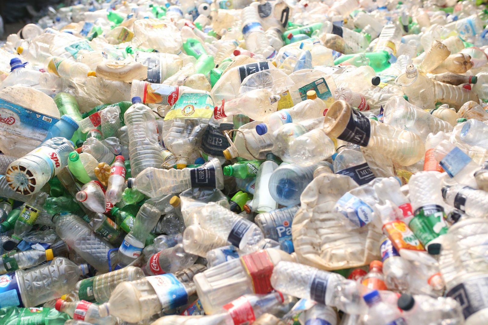 Picture of discarded plastic bottles - source national Geographic