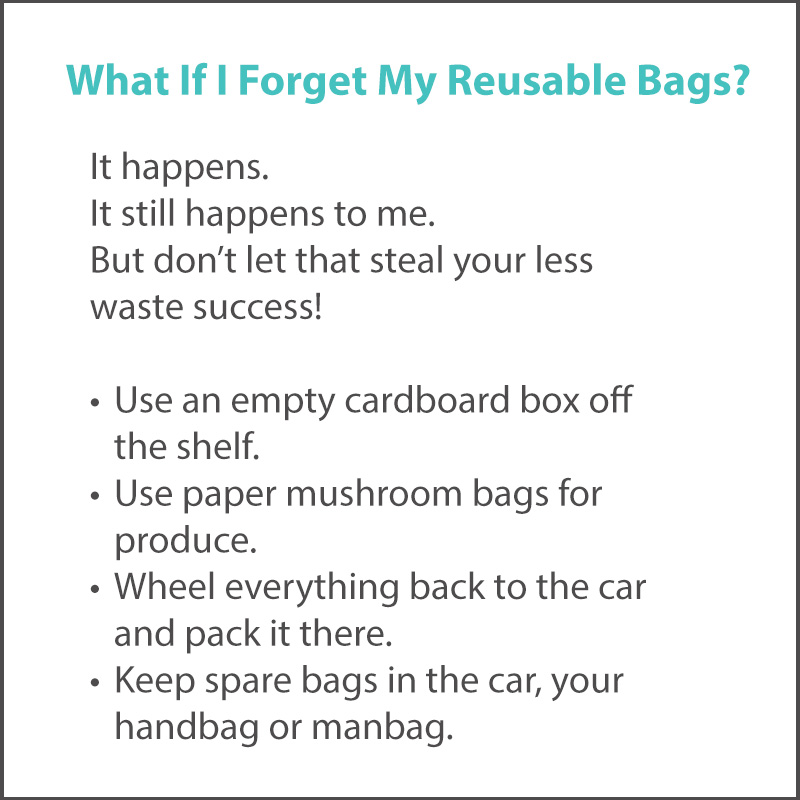 What if you forget your reusable shopping bags? 