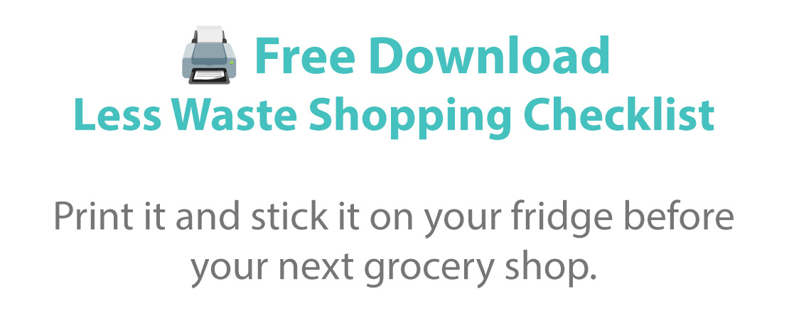 Download the Checklist Free printable Less Waste Shopping Checklist