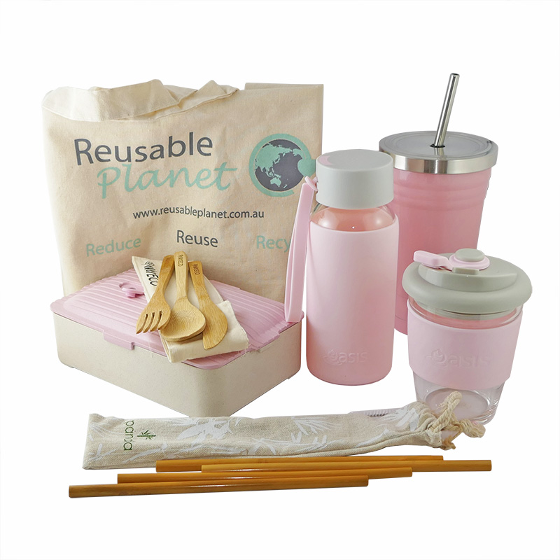 Range of reusables for food and drinks on the go
