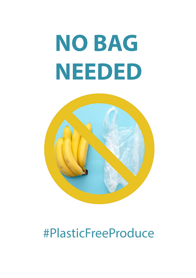 Plastc free produce - no bag needed. Bananas