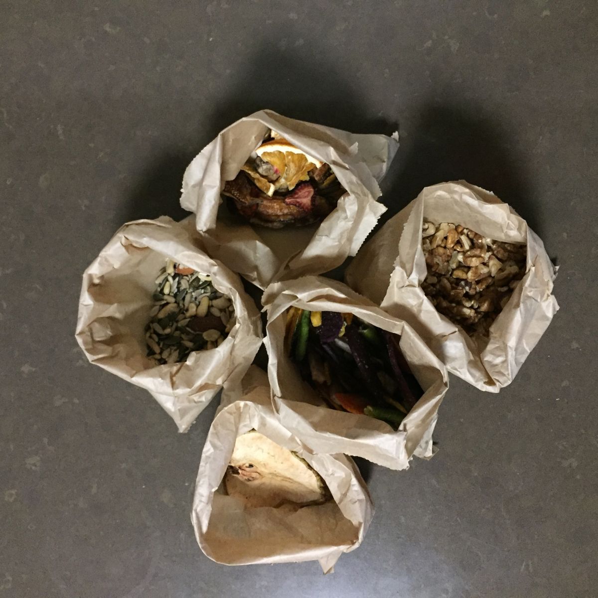 Image: bulk food shopping in paper bags