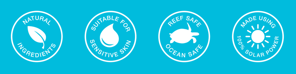 reef safe and ocean safe natural ingredients 50+ broad spectrum zinc sunscreen