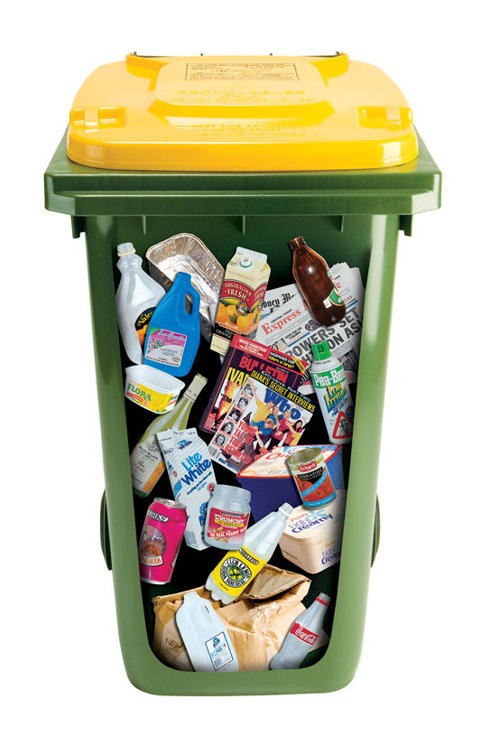 Keep your items loose in kerbside recycling bins. 