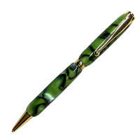 Handcrafted Refillable Resin Pen – The Emerald