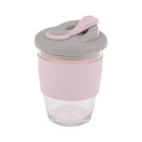 Oasis Glass Reusable Coffee Cup - Soft Pink 340ml