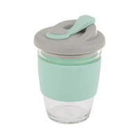 Oasis Glass Reusable Coffee Cup - Mint 340ml