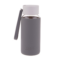 Oasis Glass Drink Bottle - Charcoal 500ml