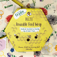 Buzzee Organic Beeswax Wraps 4-Pack - Bees at Work