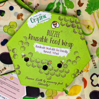 Buzzee Organic Beeswax Wraps 4-Pack - Harvest