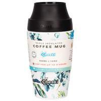 Cheeki 350ml Premium Triple Wall Insulated Coffee Mug - Watercolour