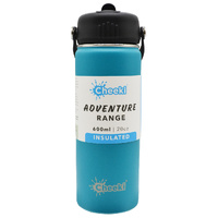 CHEEKI 600ml Insulated Adventure Stainless Steel Bottle - Aqua