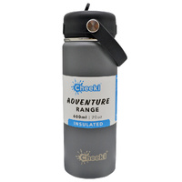 CHEEKI 600ml Insulated Adventure Stainless Steel Bottle - Slate