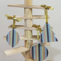 Eco Christmas Decoration 3pack - Retro Stripes