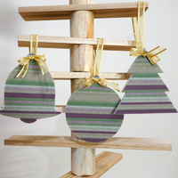 Eco Christmas Decoration 3pack - Traditional Stripes