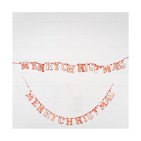 2 x Wooden Gingerbread Christmas Bunting 1.3m