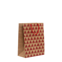 Paper Gift Bag - Medium Red Geo