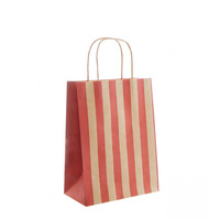 Paper Gift Bag - Medium Red Stripe