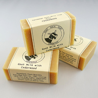 Handmade Cedarwood Goat Milk Soap 3-pack