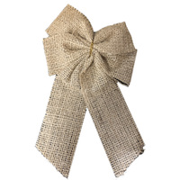 15cm Hessian Bow - Natural