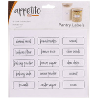 Appetito Pantry Labels - 45 Pack