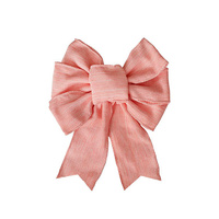 Large Linen Bow – Country Pink