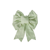 Large Linen Bow – Sage Green