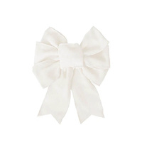 Large Linen Bow – Snowy White
