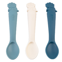 Melii Luxe Silicone Spoons 3 Pack - Dinosaurs