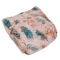 Modern Cloth Nappy - Feather Boho