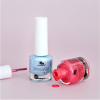 All-natural Play Makeup - Blue & Bright Pink Nail Polish Duo