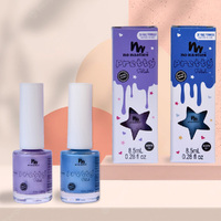 All-natural Play Makeup - Blue Purple Nail Polish Duo