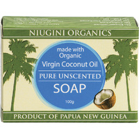 Niugini Organics Pure Virgin Coconut Oil Soap - Unscented 100g