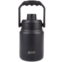 Oasis 1.2L Stainless Steel Double Wall Insulated Jug - Black