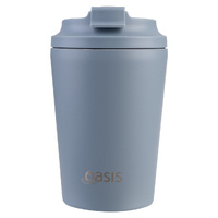 Oasis Ceramic Lined Insulated Coffee Cup 360ml - Hazy Blue