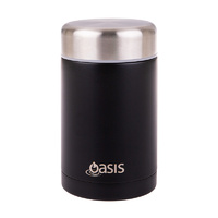 Oasis Insulated Food Flask 450ml - Matte Black