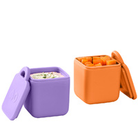 OmieDip Silicone Containers Set of 2 - Purple Orange