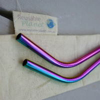 Iridescent Metal Straw - 2-pack