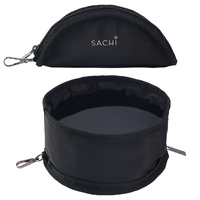 Sachi Portable Folding Dog Bowl - Black