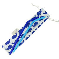 Silicone Straw 2 pack - Whales