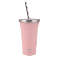 Insulated Stainless Steel Smoothie Cup - Pink