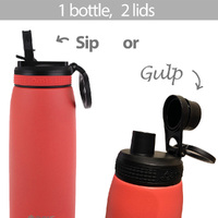 Duo Stainless Steel Sports Bottle 780ml - Coral