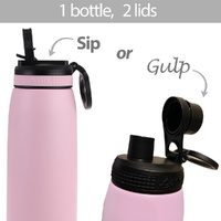 Duo Stainless Steel Sports Bottle 780ml - Soft Pink