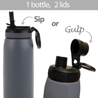 Duo Stainless Steel Sports Bottle 780ml - Steely Grey