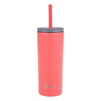 Oasis Stainless Steel Smoothie Cup 600ml - Coral