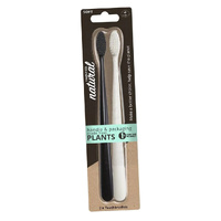 Bio Toothbrush Twin Pack - Pirate Black and Ivory Desert